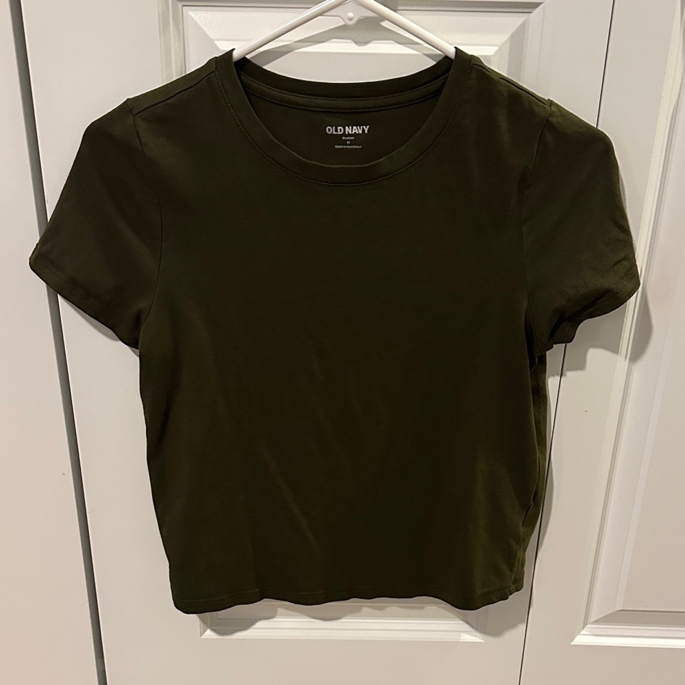 Old Navy Women's Dark Green Short Sleeve Tee